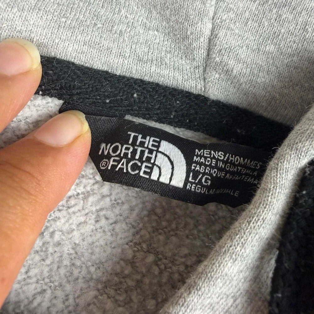 The North Face Mens Half Dome Pullover Hoodie Gray Black Logo Large NF0A4M4B